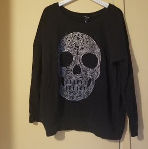 Torrid skull sweatshirt black